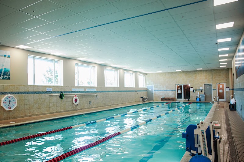 Clean indoor lap pool
