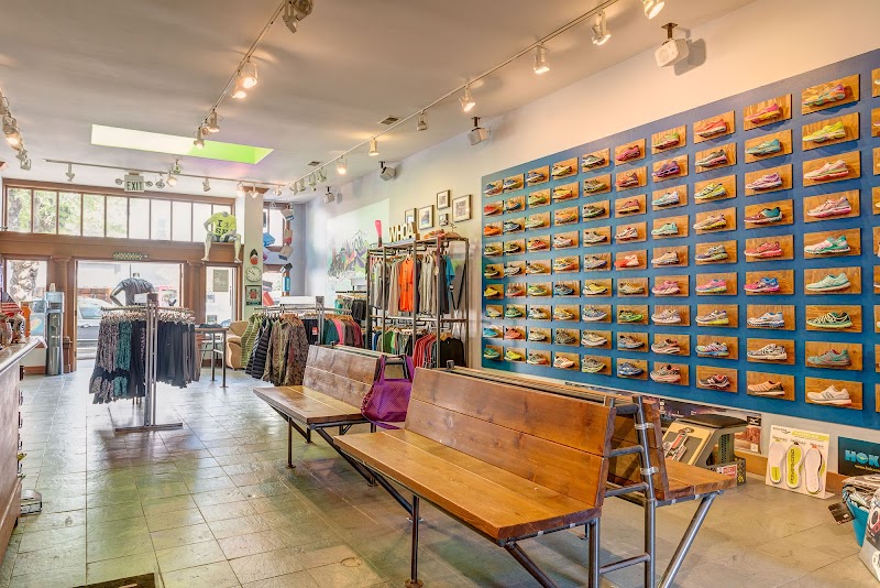 Colorful shoe wall display