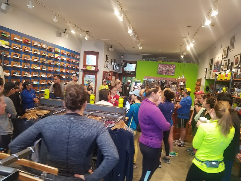 Runners gathering inside store
