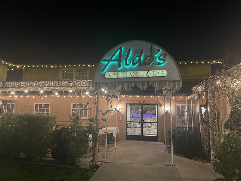 Aldo's glowing evening entrance