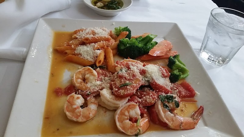 Shrimp pasta, fresh parmesan