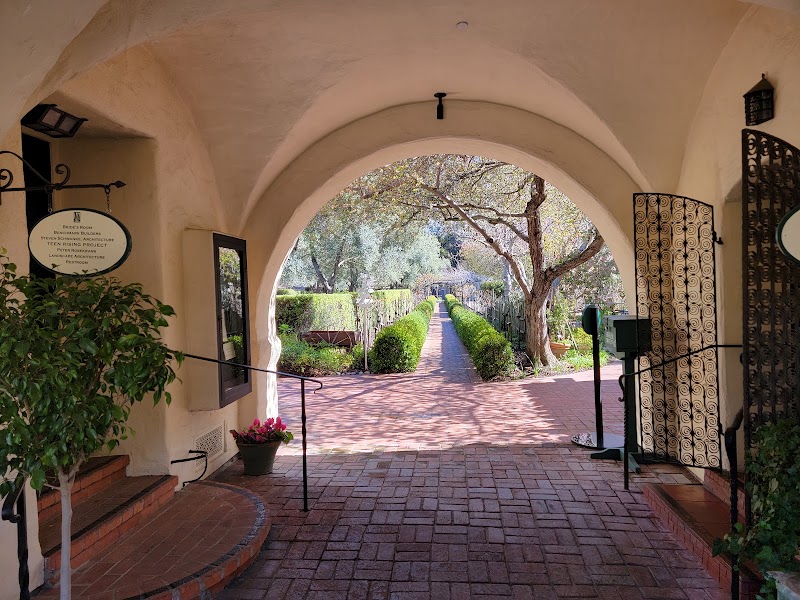 Arched entry to gardens