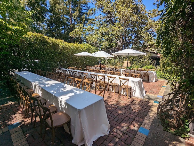 Garden terrace event setup