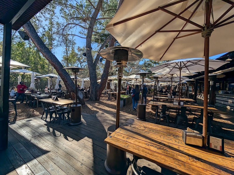 Sunny heated beer garden