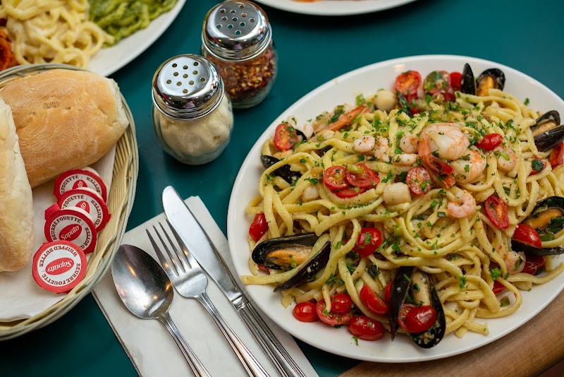 Seafood pasta, generous portions