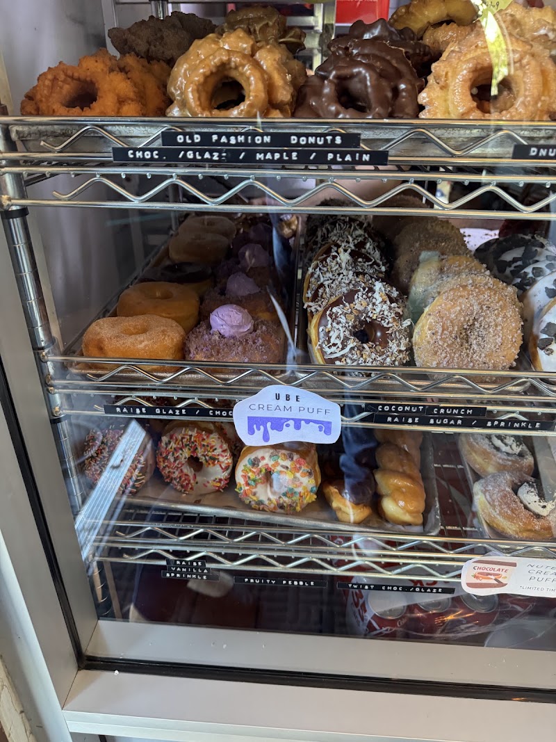 Fresh donut display case