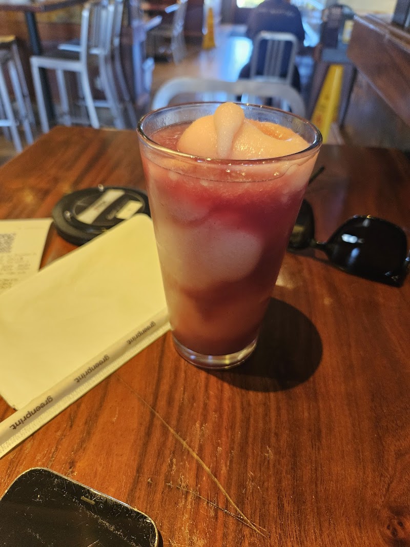 Vibrant layered fruit drink