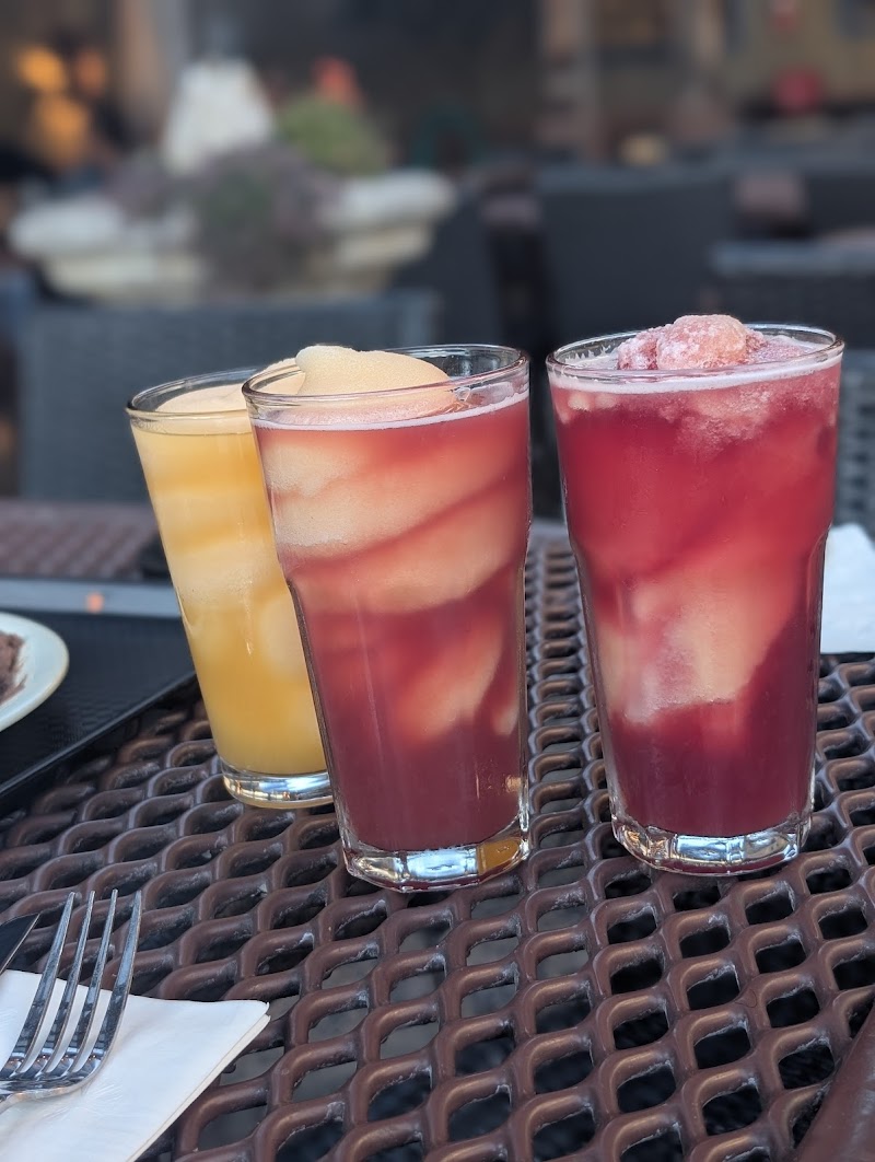Colorful handcrafted patio drinks