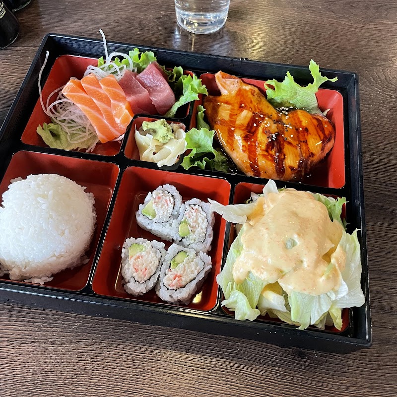 Generous bento box spread