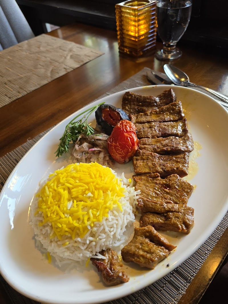 Persian kebab with saffron rice