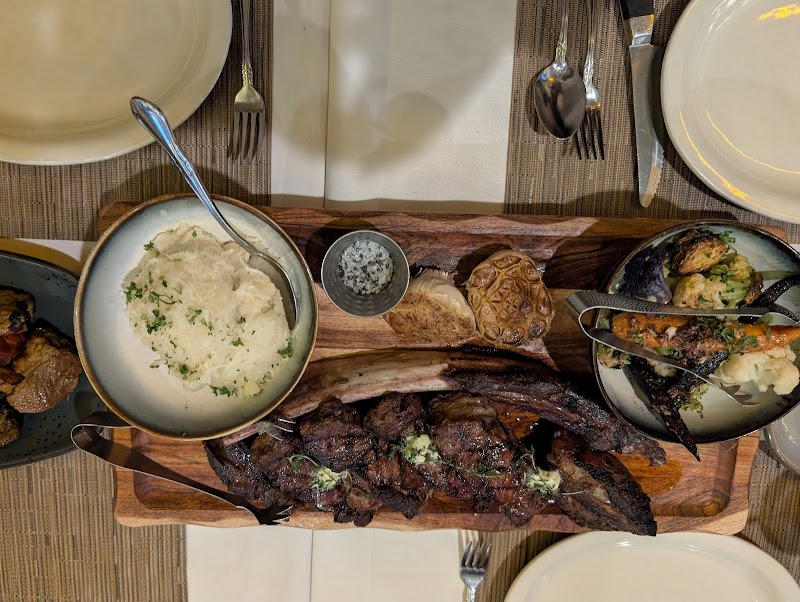 Steak platter served tableside