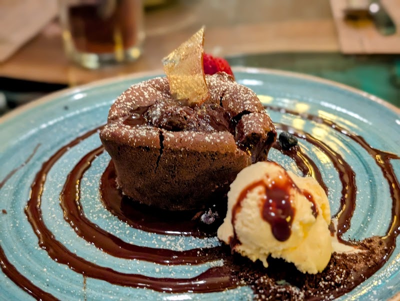 Warm chocolate lava cake