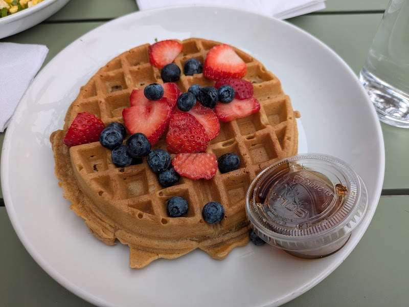 Waffle with fresh berries