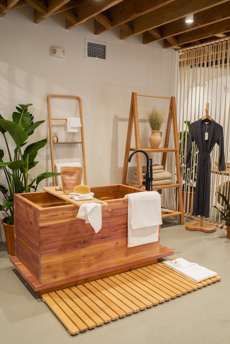 Calm, natural wellness corner