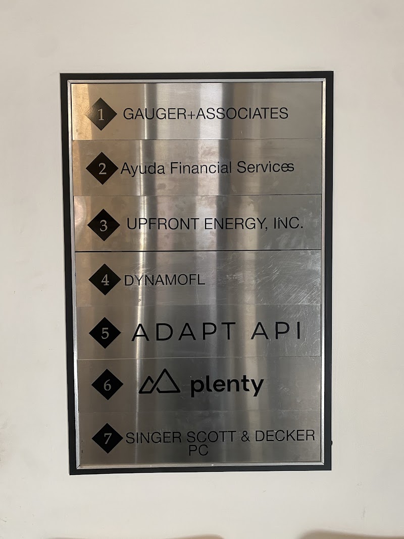 Ayuda office entrance sign