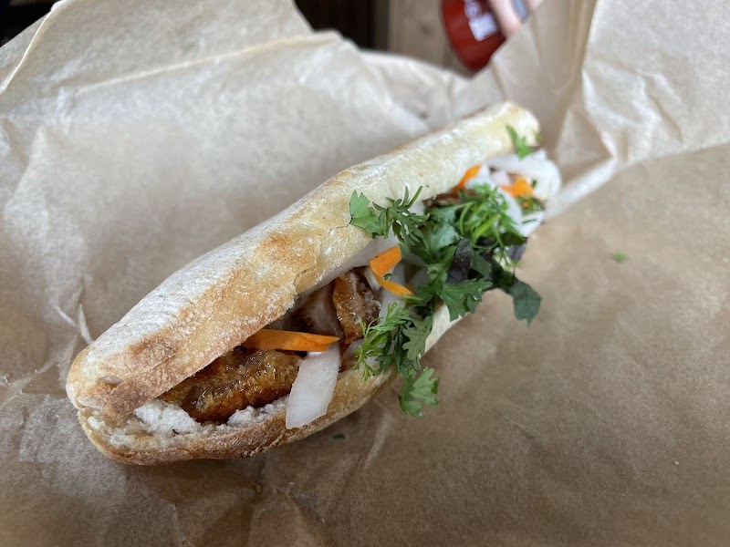 Fresh pork belly bánh mì