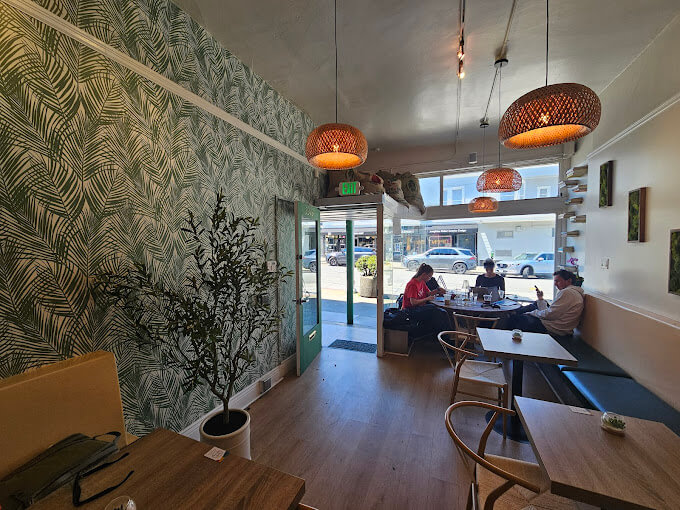 Bright, welcoming café interior