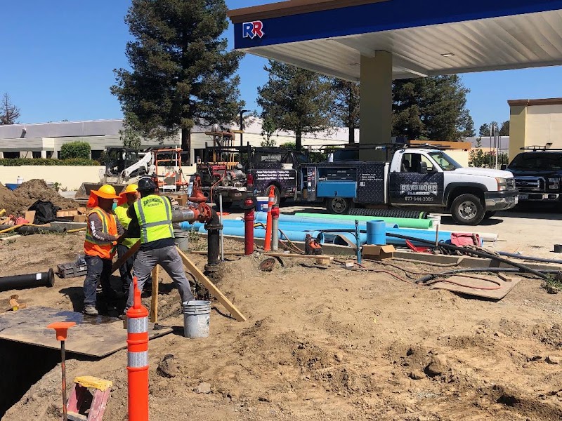 Commercial pipe work underway