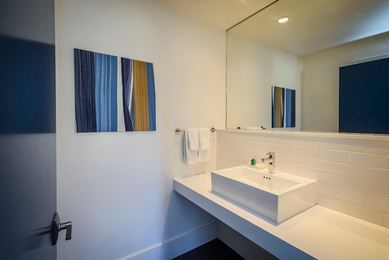 Clean, bright bathroom space