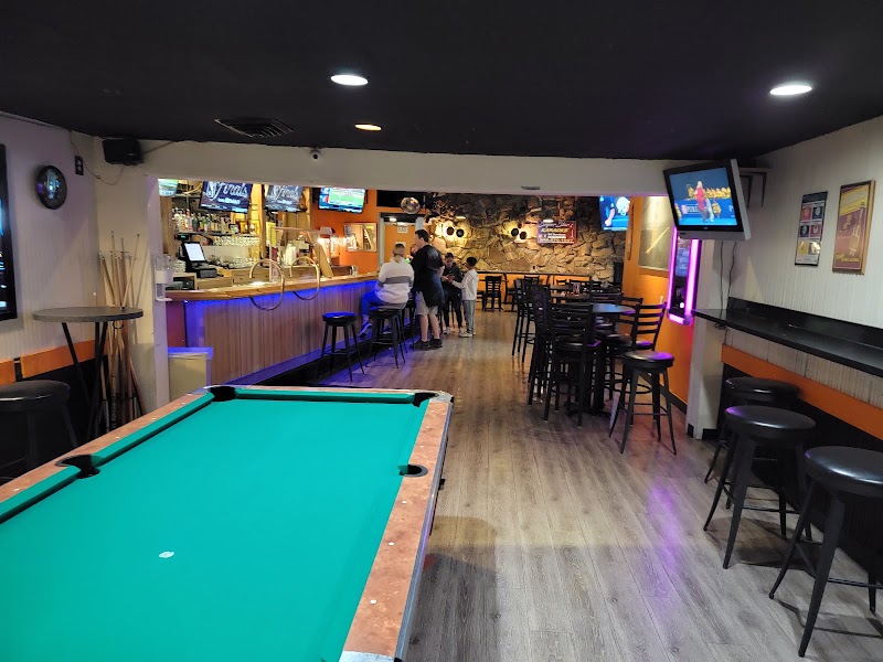 Pool table and full bar