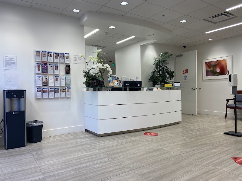 Bright lobby with fresh flowers