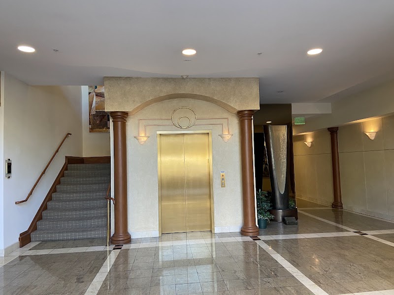 Elegant building entrance lobby