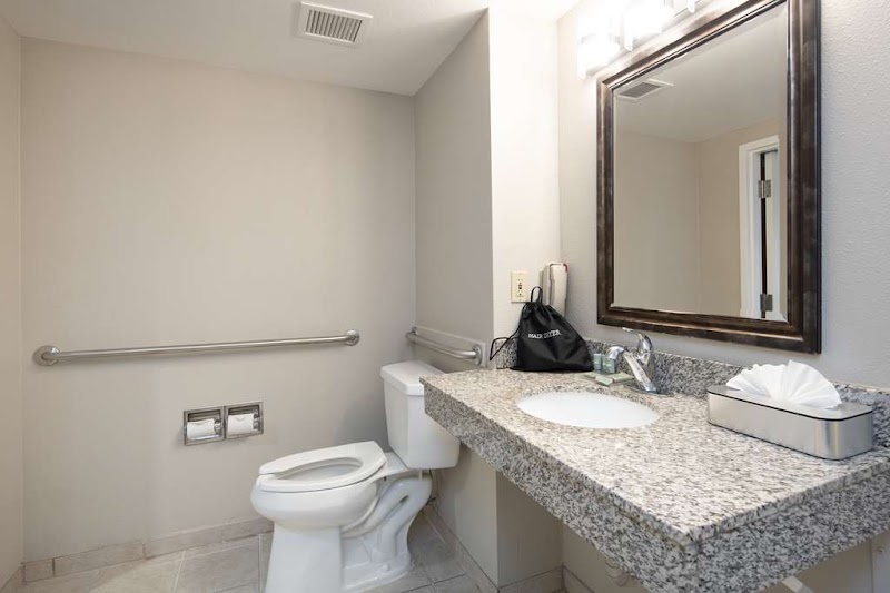 Clean, accessible guest bathroom