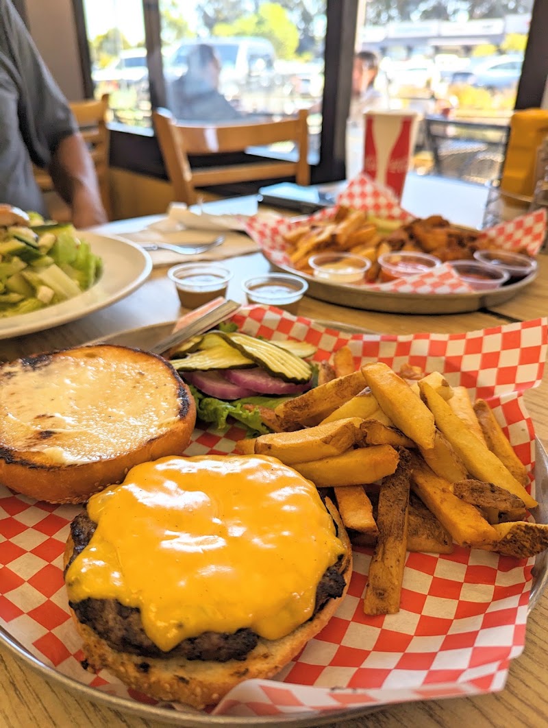 Classic cheeseburger with fries