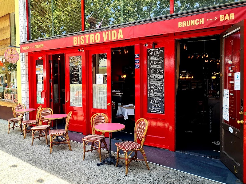 Charming sidewalk café seating