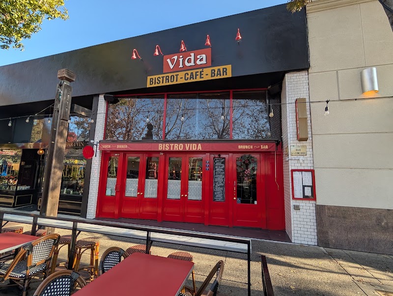 Classic French bistro facade