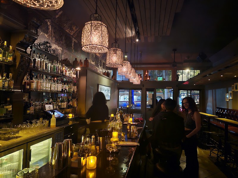Candlelit bar, craft cocktails