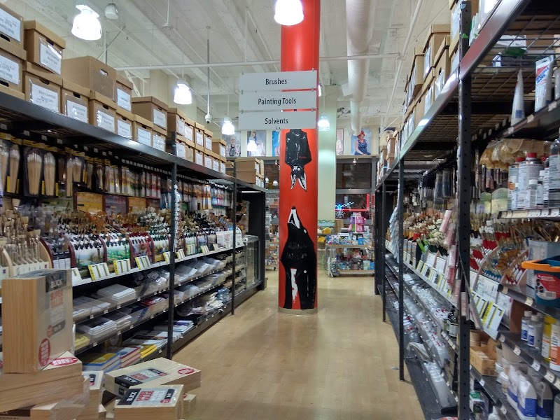 Brushes, painting tools, solvents aisle