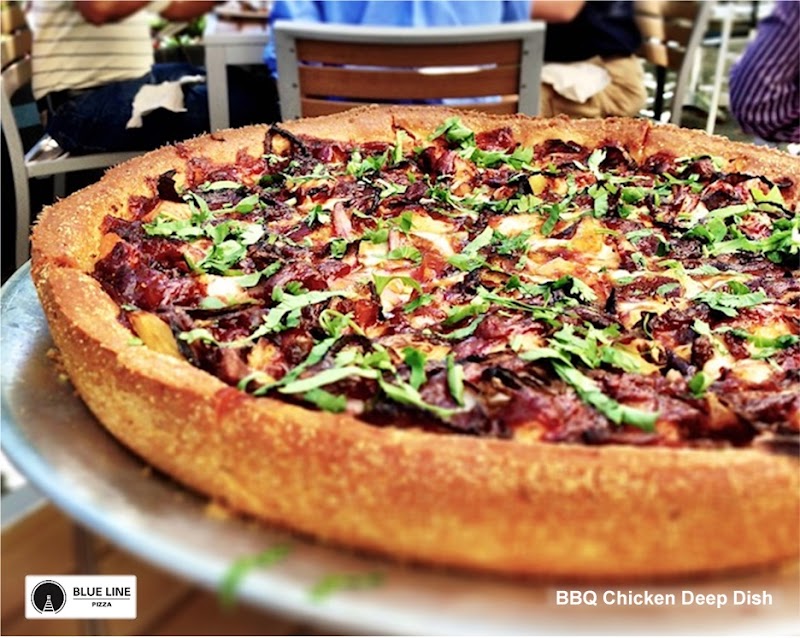 Deep dish loaded with toppings