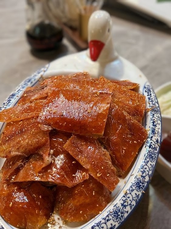 Crispy Peking duck skin