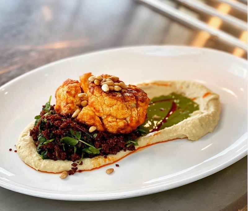 Globally inspired plated dish