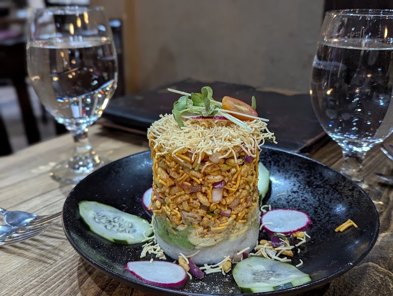 Avocado bhel, beautifully plated