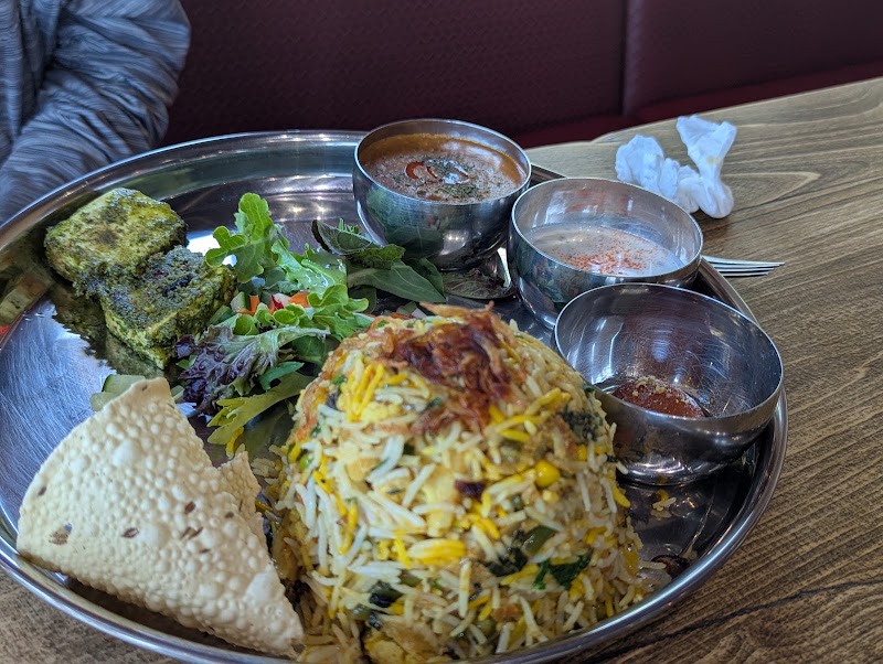 Hearty thali, full spread