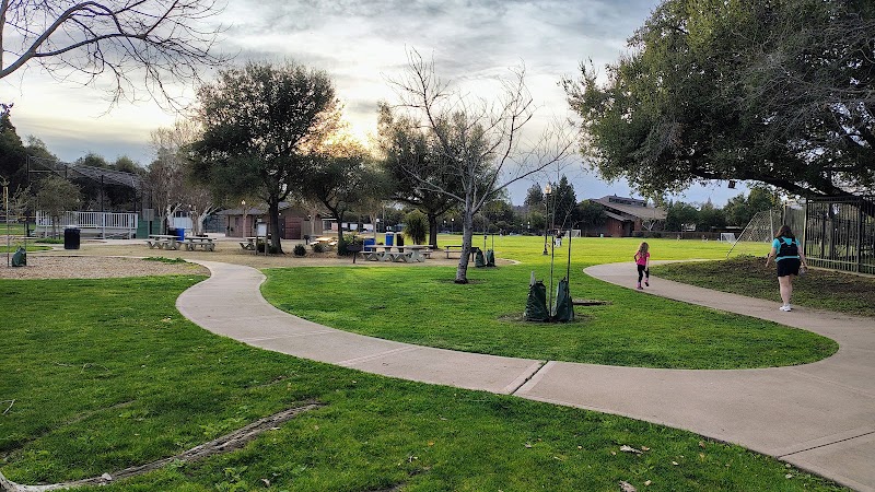 Winding paths through green space