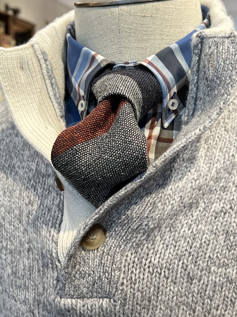 Layered knit and plaid