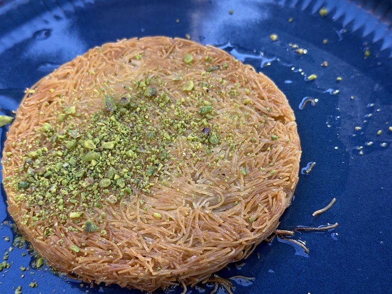 Golden pistachio künefe dessert
