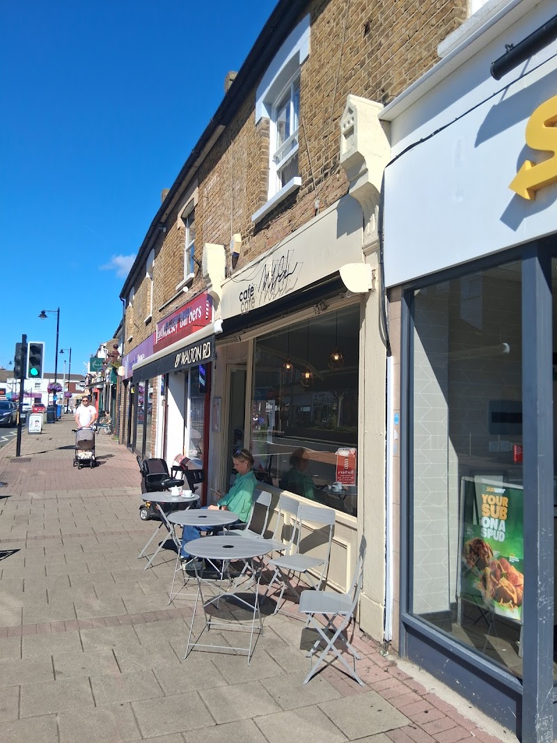 Sunny pavement seats outside