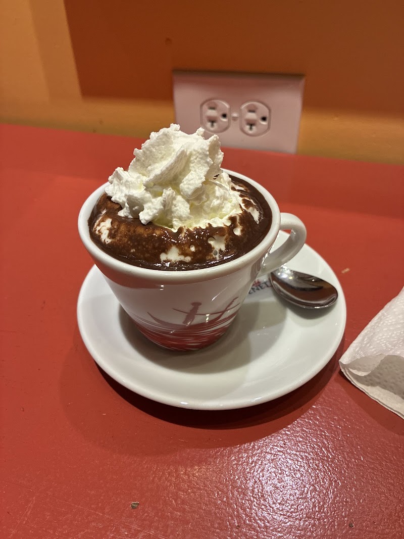Creamy hot chocolate, whipped