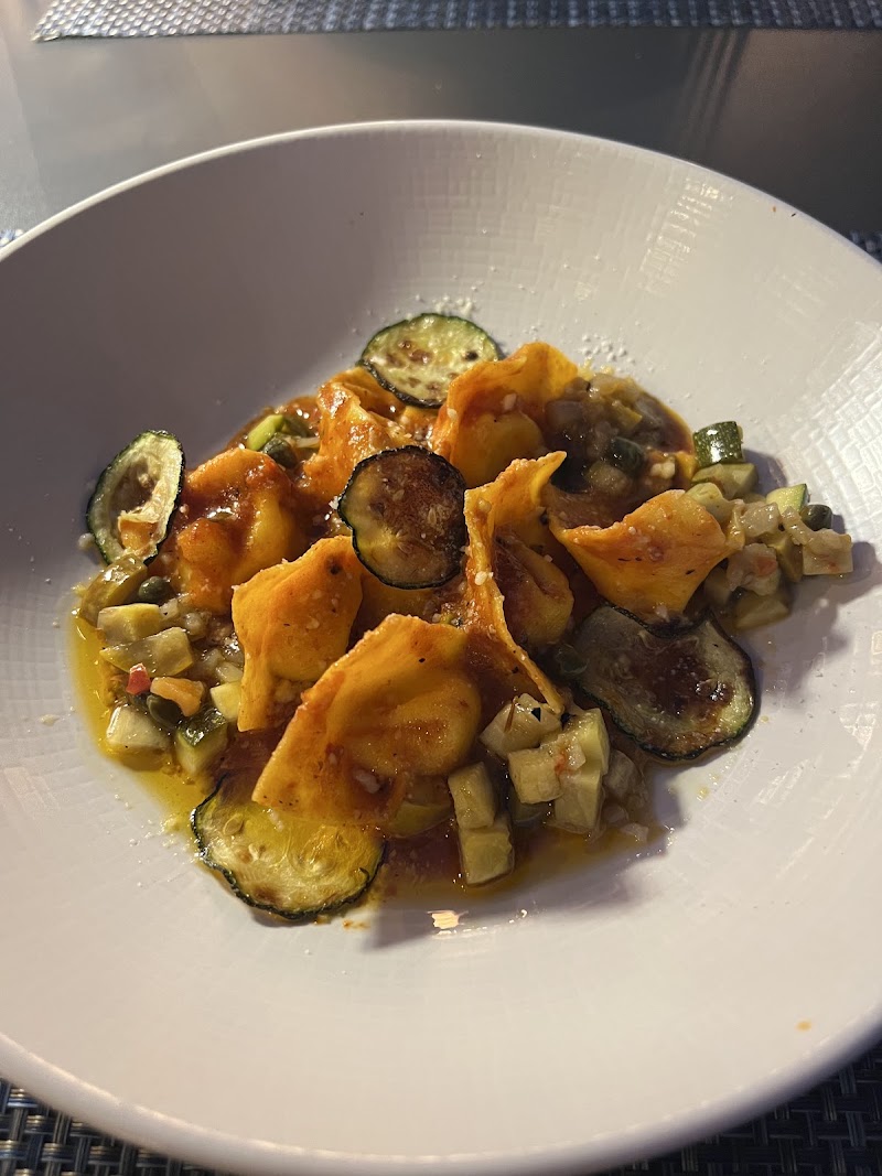 Golden squash agnolotti, zucchini