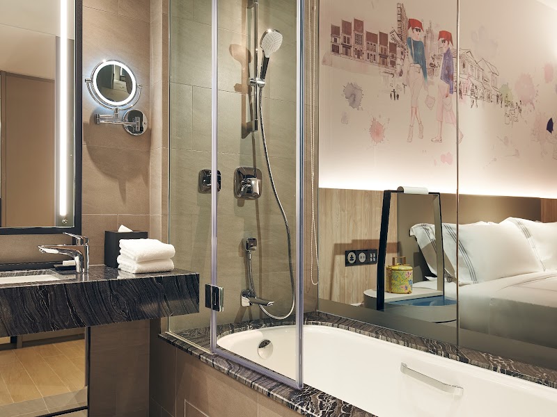Clean bathroom, thoughtful design