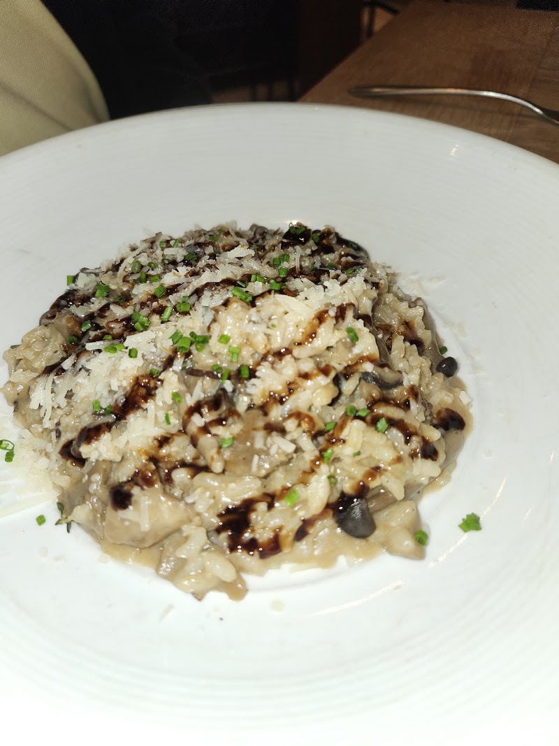 Forest mushroom risotto, richly finished