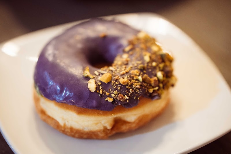 Purple glaze, pistachio crunch