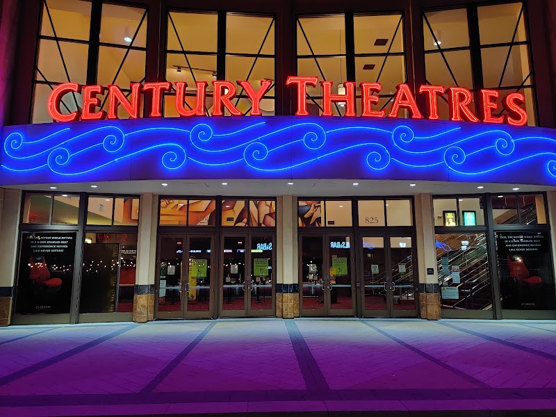 Glowing marquee after dark