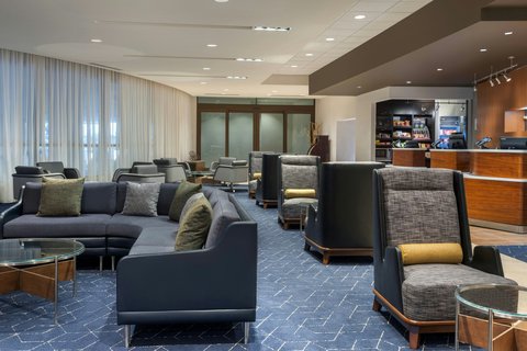 Comfortable lobby lounge seating
