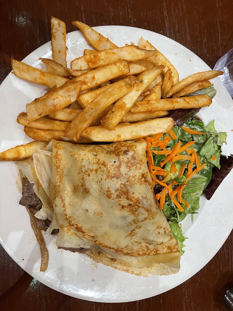 Savory crepe, crisp fries