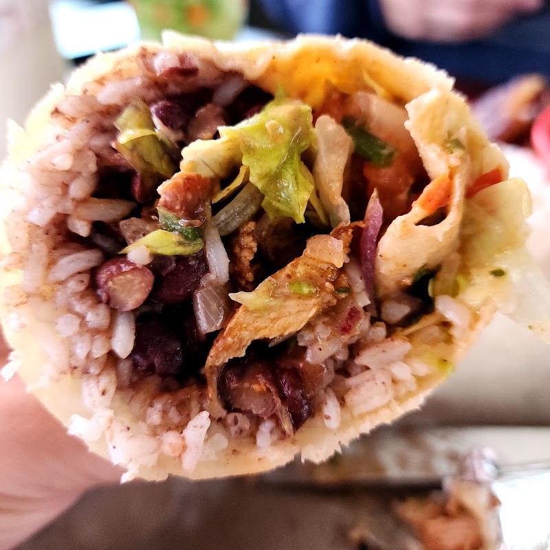 Rice beans wrap cross-section